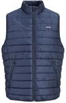 Steppweste JACK & JONES "JJELVIS LIGHT BODYWARMER COLLAR", Herren, Gr. L, blau (navy