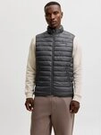 Jack & Jones Steppweste JJELVIS LIGHT BODYWARMER COLLAR Kunstfaser, regular fit grau