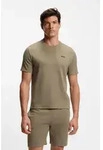 BOSS Pyjamaoberteil Waffle T-Shirt braun L (50)