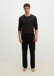Langarmshirt MARC O'POLO "Mix & Match Cotton", Herren, Gr. S, schwarz, Jersey,