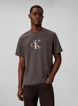 T-Shirt CALVIN KLEIN JEANS, Herren, Gr. S, grau (volcanic ash), Single Jersey,