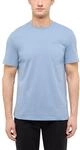 Kurzarmshirt MUSTANG "Herren Style Austin", Herren, Gr. S, blau (hellblau), Jersey,