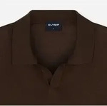 OLYMP Poloshirt Strick Casual mit geripptem Kragen, unifarben