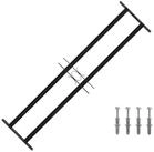 vidaXL Fensterschutzgitter, Fenstergitter Schwarz 115 x 30 cm...
