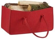 relaxdays Holztragetasche Kaminholztasche aus Filz (1 St), rot