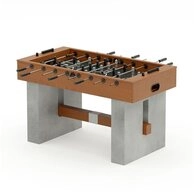 BISON Kickertisch Tischkicker Loft, Birkenfurnier mit elegantem Buchenholz...