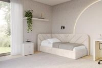 ALTDECOR Jugendbett FIKY (Jugendbett mit Bettkasten und Lattenrost, Polsterbett...