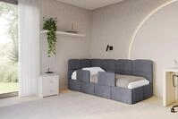 ALTDECOR Jugendbett KIVY (Jugendbett mit Bettkasten und Lattenrost, Polsterbett ohne