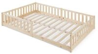en.casa Kinderbett, &raquo;Tanna&laquo; mit Rausfallschutz 140x200 cm Montessori...
