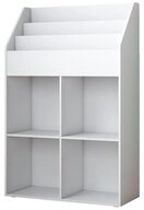 Vicco B&uuml;cherregal Conny, Wei&szlig;/Wei&szlig;, 72 x 111 cm mit 4 Ablagen f&uuml;r Faltboxen,