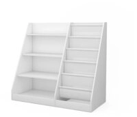 Vicco B&uuml;cherregal Conny, Wei&szlig;, 90 x 80.5 cm mit gro&szlig;en Ablagen, 1-tlg.