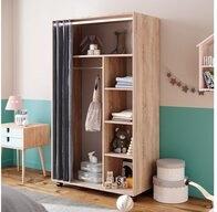 Vicco Kleiderschrank Doros, Sonoma, 100 x 168 cm offen, mit Rollen (1-St) mit