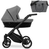 KUNERT Kombi-Kinderwagen IVENTO 2in1 Kinderwagen mit schwarzem Rahmen und...