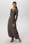 Aniston SELECTED Jerseykleid plissierter Jerseyware und geknotete Wickeloptik -...
