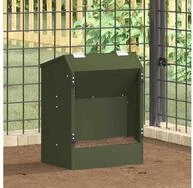 vidaXL Futter- und Wasserspender, Kaninchenf&uuml;tterer Olive Gr&uuml;n 33,5 x 25,5 x...