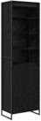 vidaXL Sideboard Hohe Schr&auml;nke Schwarz Eichen-Optik 60 x 36 x 200 cm (1 St)