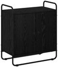 vidaXL Sideboard Sideboard Schwarz Eichen-Optik 68 x 35 x 75 cm Holzwerkstoff...
