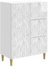 vidaXL Sideboard Sideboard Hochglanz Wei&szlig; 66 x 34,5 x 90 cm Holzwerkstoff (1...