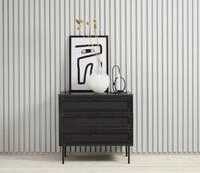 UNIQUE furniture A/S Kommode aus Eiche-Nachbildung in schwarz (B/H/T: 80x75x40...