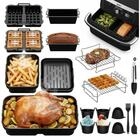 LuxusKollektion Silikonform Airfryer Zubeh&ouml;r 18-tlg. f&uuml;r Ninja Foodi Flexdrawer