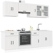 vidaXL H&auml;ngeschrank vidaXL 8-tlg. K&uuml;chenschrank-Set Kalmar Wei&szlig; Holzwerkstoff