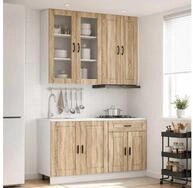 vidaXL H&auml;ngeschrank vidaXL K&uuml;cheneinheit PORTO 4 stk. Sonoma-Eiche...