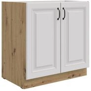 K&uuml;chen-Preisbombe Unterschrank 80 cm K&uuml;che Stilo Wei&szlig; Eiche Artisan...