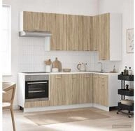 vidaXL H&auml;ngeschrank vidaXL K&uuml;cheneinheit LYON 8 stk. Sonoma-Eiche...