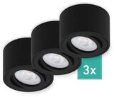 Oktaplex lighting LED Deckenstrahler Lile Aluminium Deckenspot schwarz,...