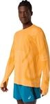 Laufshirt ASICS "ROAD SEAMLESS LS TOP", Herren, Gr. S, yamabuki, Obermaterial: 65%