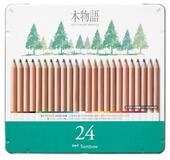 TOMBOW Buntstift Ki-Monogatari, (24-tlg., 24er Set), praktische Metalldose, PEFC