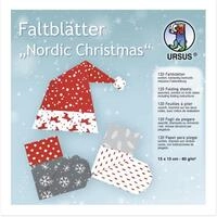Ursus - Ludwig B&auml;hr Designpapier URSUS Faltbl&auml;tter Nordic Christmas 15 x 15 cm