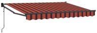 vidaXL Markise Ausziehbare Markise Orange, Schwarz und Gelb 3,5 x 2 m (1-St)