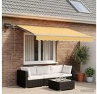 vidaXL Markise vidaXL Ausziehbare Markise Sand 400 x 350 cm Stoff und Aluminium