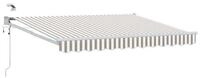 vidaXL Markise Elektrische ausziehbare Markise Hellgrau und Wei&szlig; (1-St)