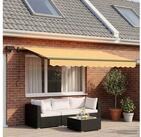 vidaXL Markise vidaXL Ausziehbare Markise Sand 400 x 300 cm Stoff und Aluminium