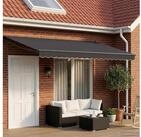 vidaXL Markise Elektrische ausziehbare Markise Anthrazit 4 x 2 m (1-St)