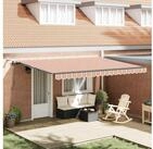vidaXL Markise vidaXL Ausziehbare Markise Mehrfarbig 450 x 350 cm Polyester