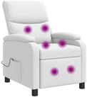 vidaXL Sessel Massage Relaxsessel Wei&szlig; Kunstleder (1-St)