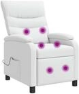 vidaXL Sessel Massage Relaxsessel Wei&szlig; Kunstleder (1-St)