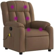 vidaXL Sessel vidaXL Massagesessel Braun Stoff