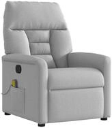 vidaXL Sessel Massagesessel Wolkengrau Stoff (1-St)