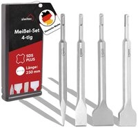 siwitec Betonbohrer SDS Plus Set 4-TLG Spitzmei&szlig;el Flachmei&szlig;el Breitmei&szlig;el