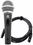 Pronomic Mikrofon DM-58 Dynamisches Gesangs Mikrofon mit Schalter (inkl. 5m XLR