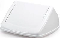 DURABLE Papierkorb Schwingdeckel Durabin Flip Lid Square 40 wei&szlig;