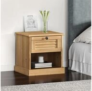 vidaXL Nachtkommode vidaXL Nachttisch VIGO 42x35x42 cm Massivholz Kiefer