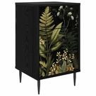 vidaXL Nachttisch Nachttisch RHENEN Schwarz Eichen-Optik 36 x 33 x 61 cm (1-St)