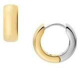 Fossil Paar Creolen Schmuck Geschenk Edelstahl ELLIS gelb|goldfarben