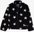 Fleecejacke ROXY "LIKE ELECTRICITY", M&auml;dchen, Gr. 10, schwarz-wei&szlig; (anthrazit