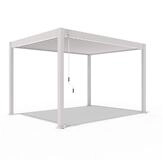 Weide Pergola Deluxe Voll-Alu Pergola 3 x 4 M Ivory Sand Lamellendach, BxTxH: